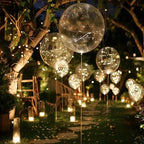 LED Balloons Transparent Warm White 45cm Set 10 Pieces 3m Light String Reusable Latex-Free Party Decoration Battery