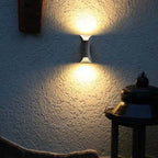 Outdoor LED wall light IP65 waterproof, curved metal and acrylic, garden and corridor