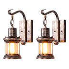 Industrial retro indoor wall lamp with metal body, E27 base, black and bronze finish
