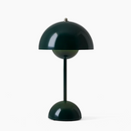 Cordless table lamp with modern dome design, rechargeable LED and touch control