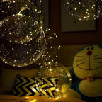 LED Balloons Transparent Warm White 45cm Set 10 Pieces 3m Light String Reusable Latex-Free Party Decoration Battery
