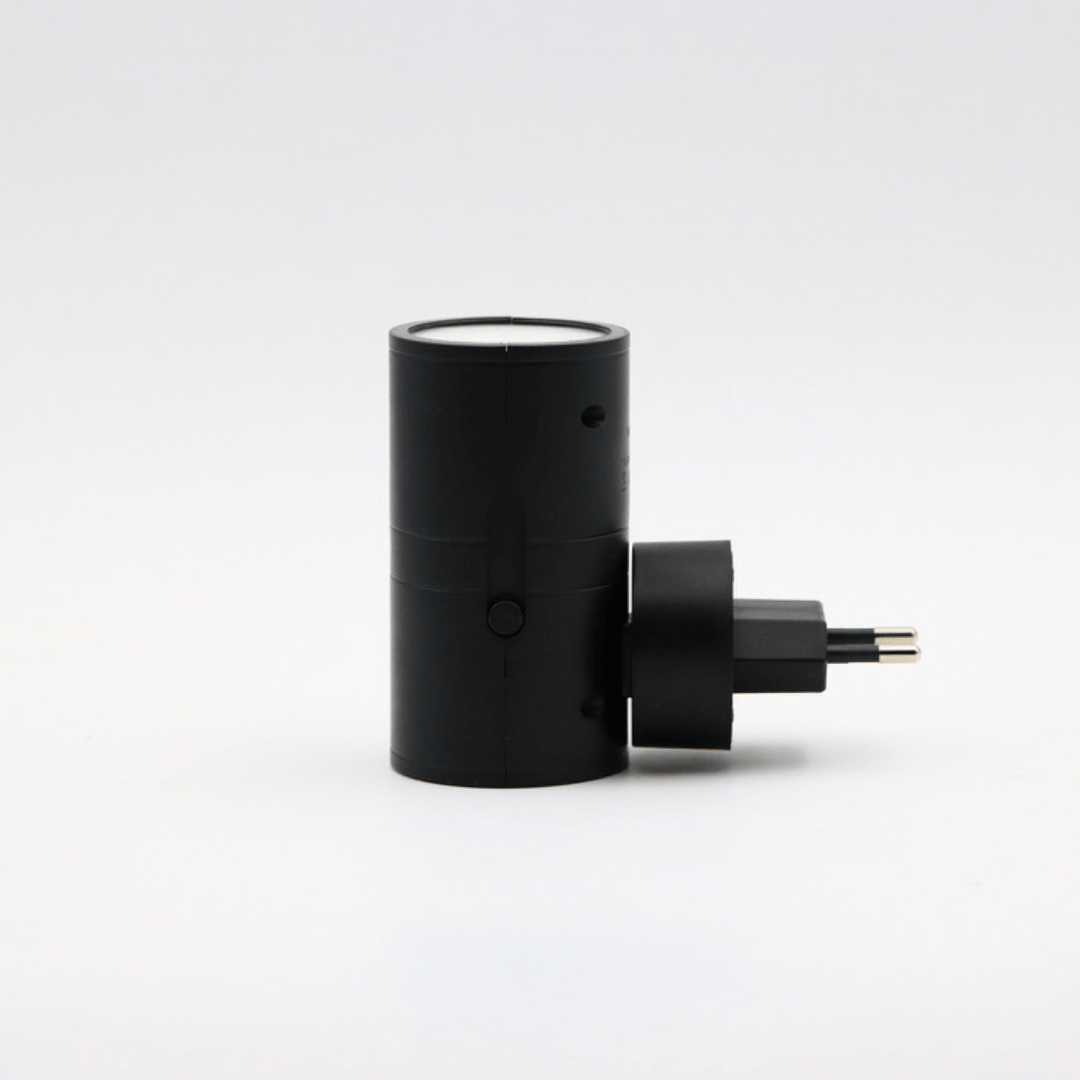 LED Plug-In Wall Lamp | Black, Dimmable, Light Sensor
