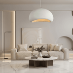 Dimmable pendant light in metal and glass with warm glow, adjustable suspension, modern classic design