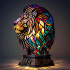 Stained glass animal lamp decorative table lamp with colourful warm light, 10 designs