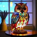 Stained glass animal lamp decorative table lamp with colourful warm light, 10 designs