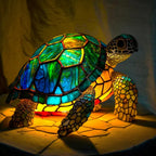 Stained glass animal lamp decorative table lamp with colourful warm light, 10 designs