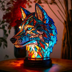 Stained glass animal lamp decorative table lamp with colourful warm light, 10 designs