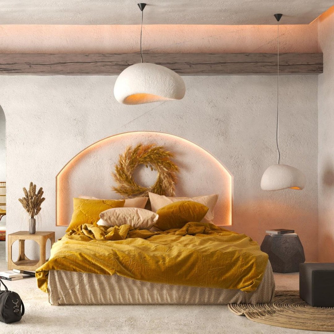 Modern dimmable pendant light with adjustable cable, E27 fitting, minimalist ambient home lighting
