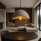 Modern dimmable pendant light with adjustable cable, E27 fitting, minimalist ambient home lighting