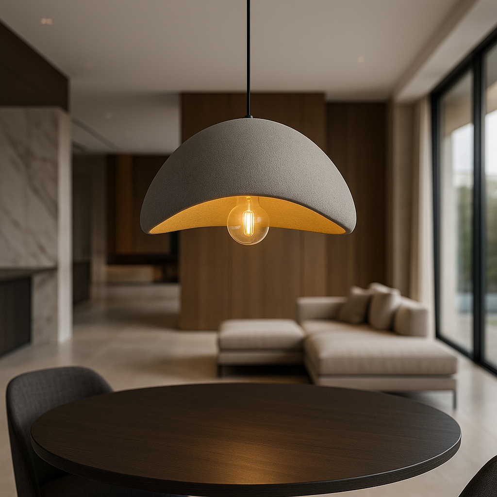 Modern dimmable pendant light with adjustable cable, E27 fitting, minimalist ambient home lighting