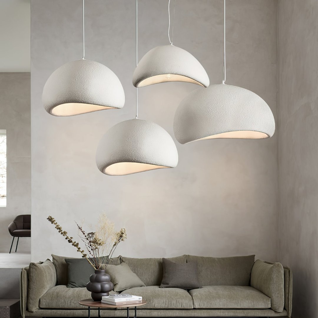 Modern dimmable pendant light with adjustable cable, E27 fitting, minimalist ambient home lighting