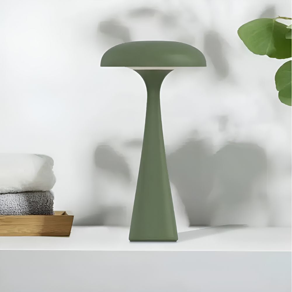 Cordless desk lamp with jellyfish shape, portable ABS design, warm white light