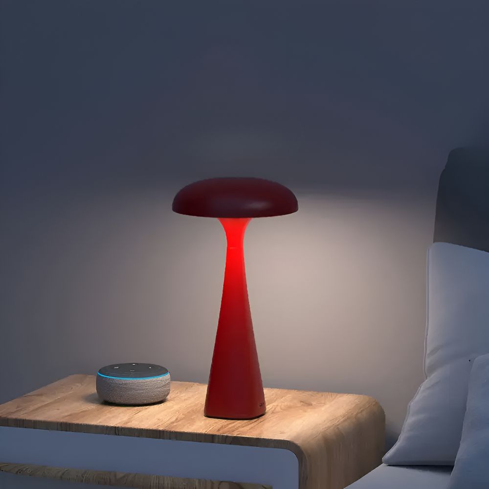 Cordless desk lamp with jellyfish shape, portable ABS design, warm white light