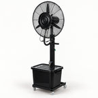 Outdoor misting fan water-cooled floor fan with atomization and dust removal function