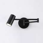 Swing arm LED wall sconce adjustable 1-light wrought iron modern fixture