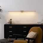Bathroom wall light LED above mirror, minimalist aluminum design, warm white 3000K