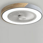 DC ceiling fan with LED light bladeless flush mount remote control round square