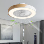 DC ceiling fan with LED light bladeless flush mount remote control round square