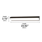 Linear outdoor wall light black LED strip IP65 waterproof, modern exterior porch light