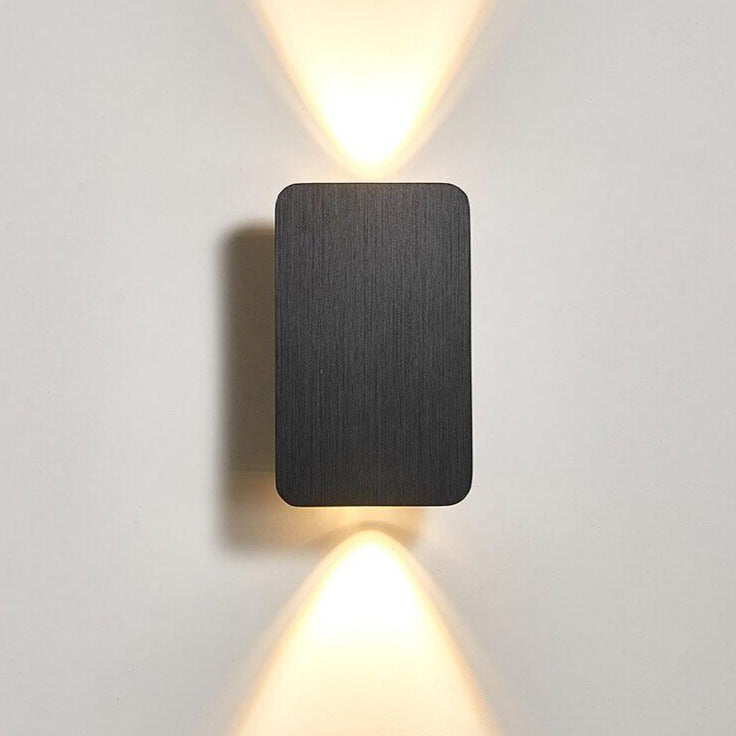 Wall sconce LED rectangular Nordic minimalist aluminum frosted glass 2-light indoor