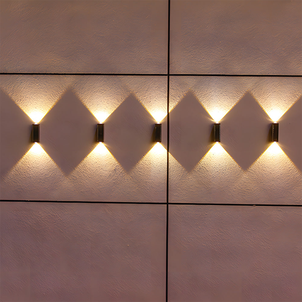 Solar Outdoor Wall Light | Up Down Glow, Wireless, IP65