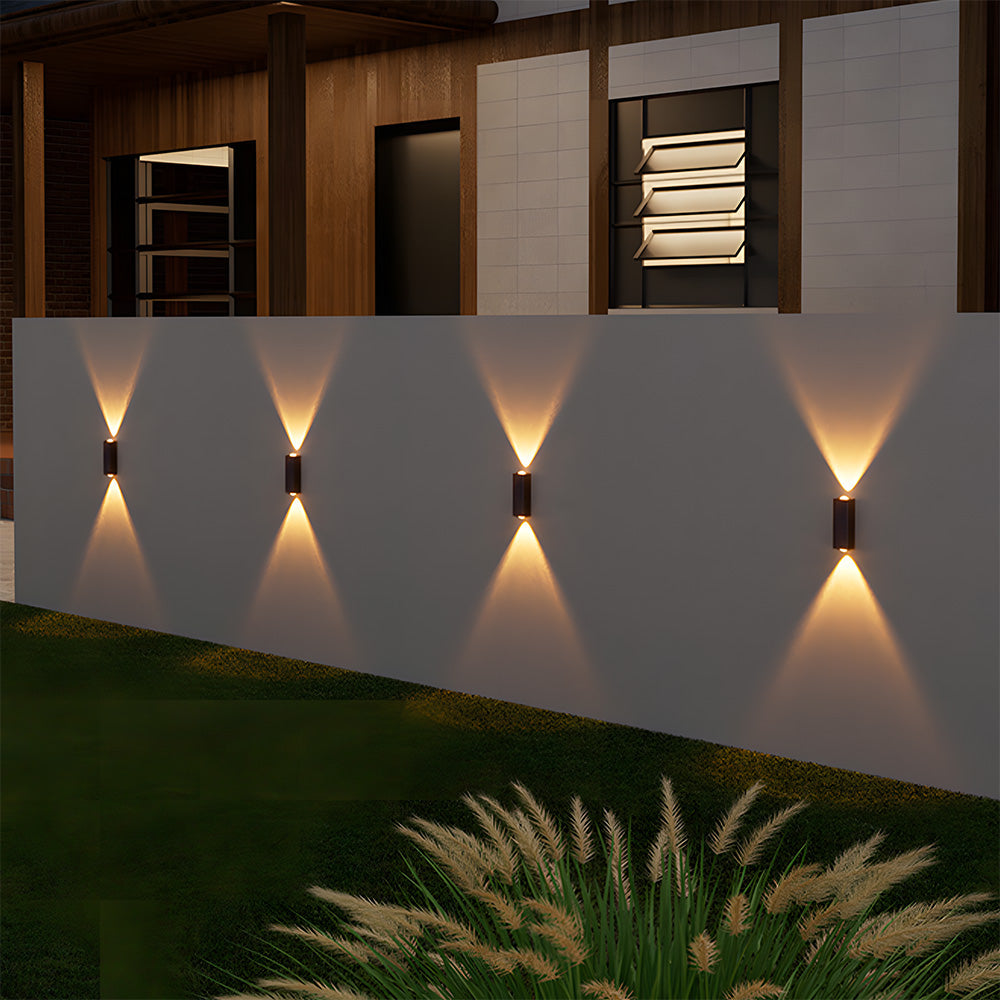 Solar Outdoor Wall Light | Up Down Glow, Wireless, IP65