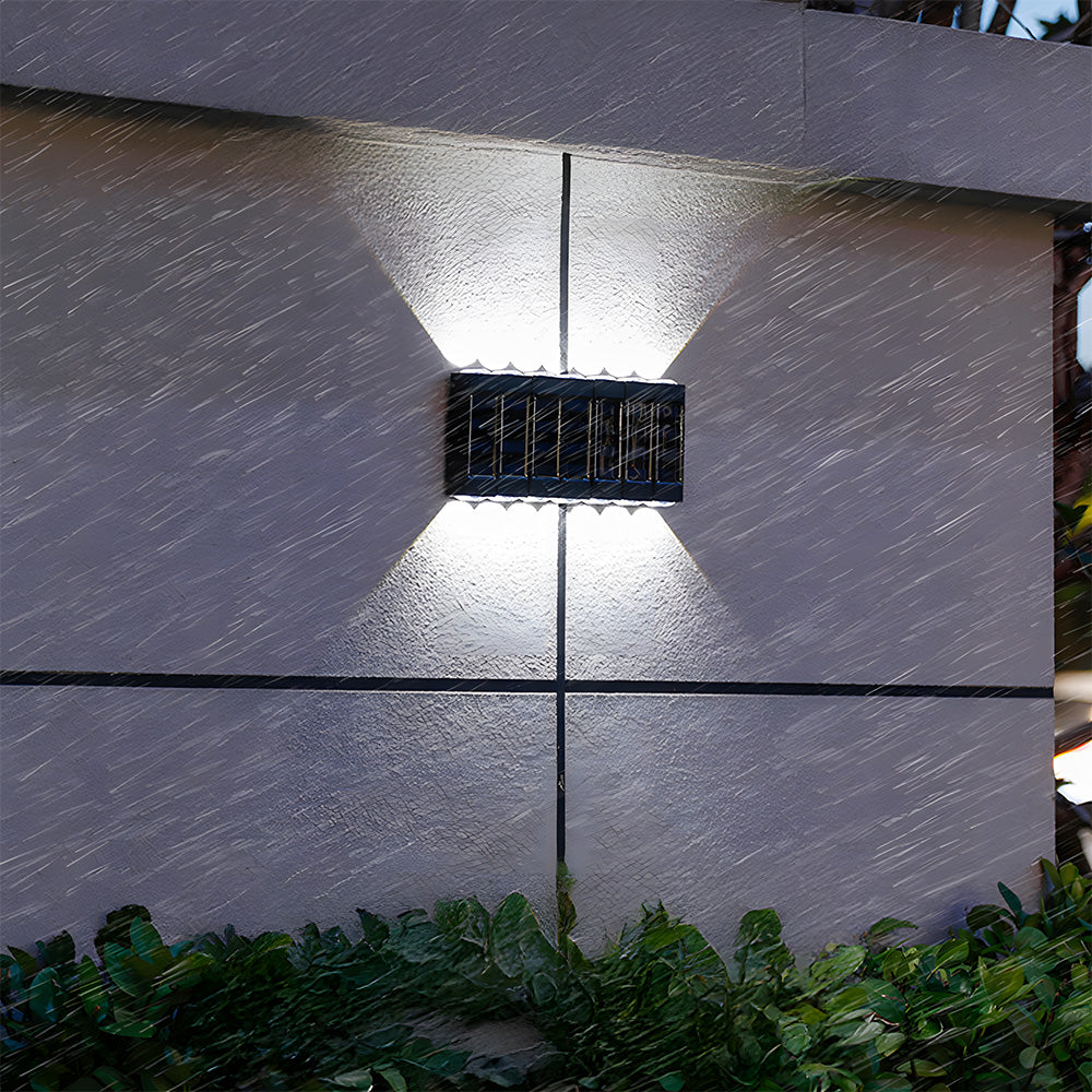 Solar Outdoor Wall Light | Up Down Glow, Wireless, IP65