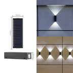 Solar Outdoor Wall Light | Up Down Glow, Wireless, IP65