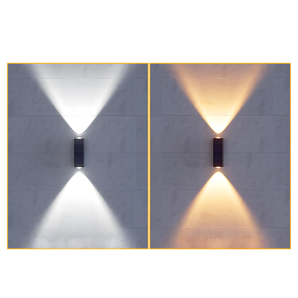 Solar Outdoor Wall Light | Up Down Glow, Wireless, IP65