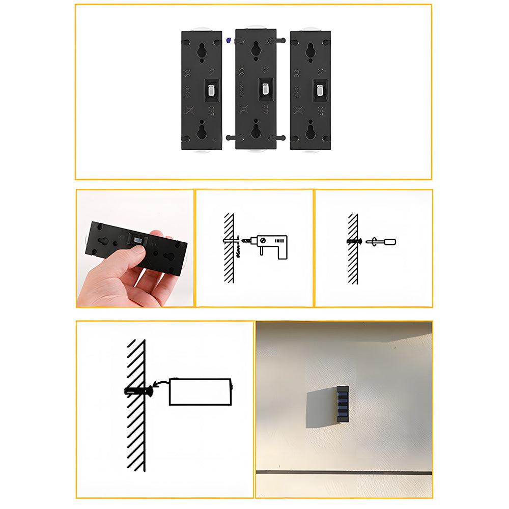 Solar Outdoor Wall Light | Up Down Glow, Wireless, IP65