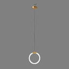 Brass pendant light minimalist Nordic design, gold metal kitchen island hanging lamp