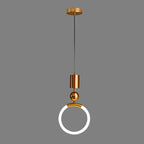 Brass pendant light minimalist Nordic design, gold metal kitchen island hanging lamp