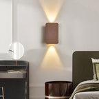 Indoor wall lamp modern LED rectangular metal fixture in multiple colour options