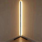 Nordic LED floor lamp with remote control, RGB and warm white lighting, 142cm slim design