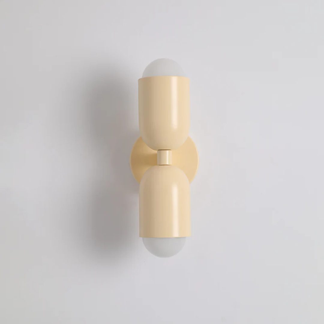 Nina | LED Wall Sconce | 2-Light Modern Cylinder Design | Metal, Warm White