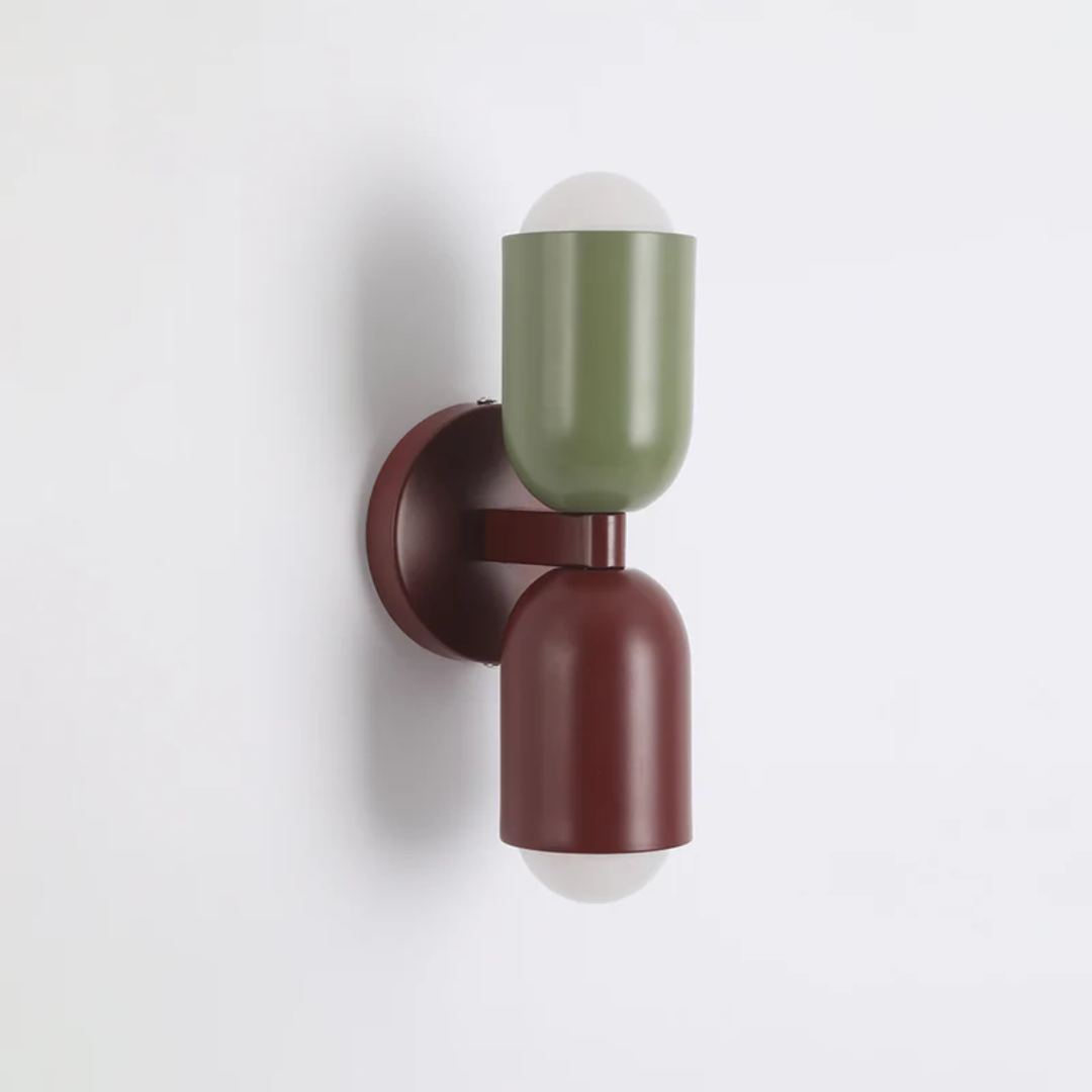 Nina | LED Wall Sconce | 2-Light Modern Cylinder Design | Metal, Warm White