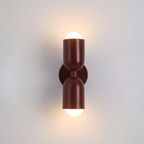 Nina | LED Wall Sconce | 2-Light Modern Cylinder Design | Metal, Warm White