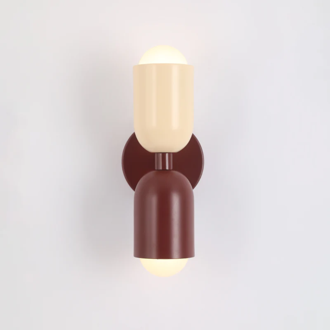 Nina | LED Wall Sconce | 2-Light Modern Cylinder Design | Metal, Warm White
