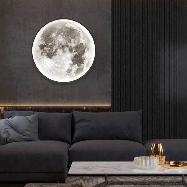 Moon lamp LED bedroom night light with realistic moon surface and soft warm glow