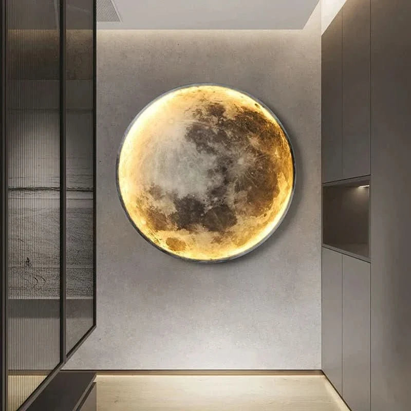 Moon lamp LED bedroom night light with realistic moon surface and soft warm glow