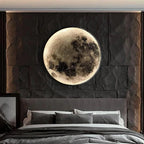 Moon lamp LED bedroom night light with realistic moon surface and soft warm glow