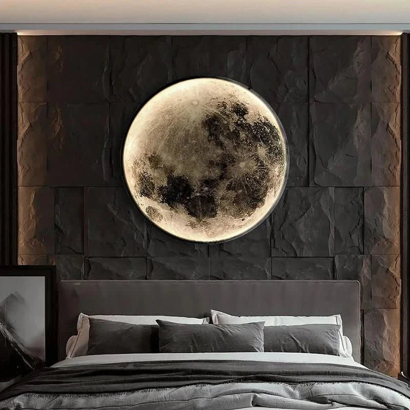 Moon lamp LED bedroom night light with realistic moon surface and soft warm glow