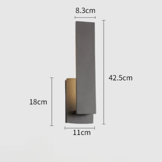 Outdoor wall sconce waterproof IP65 square LED minimalist design