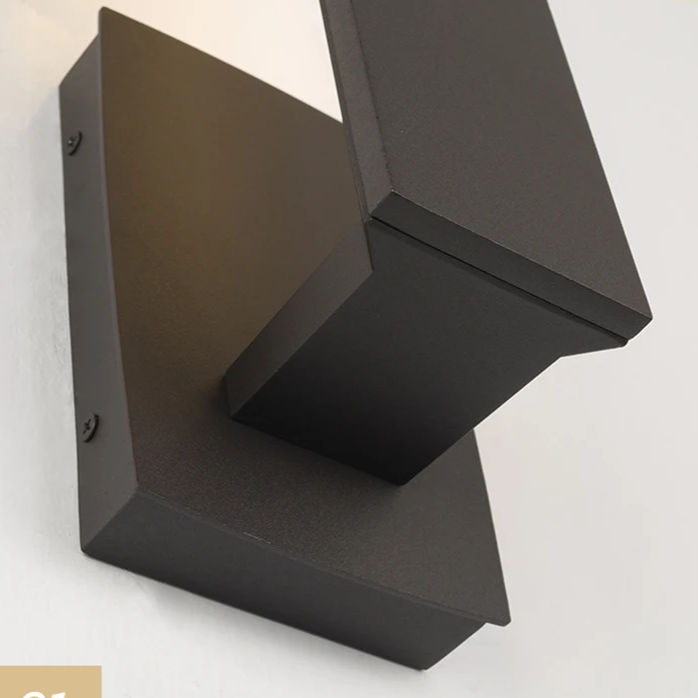 Outdoor wall sconce waterproof IP65 square LED minimalist design