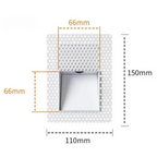 Frameless LED sensor wall light recessed design with motion sensor and soft downward glow