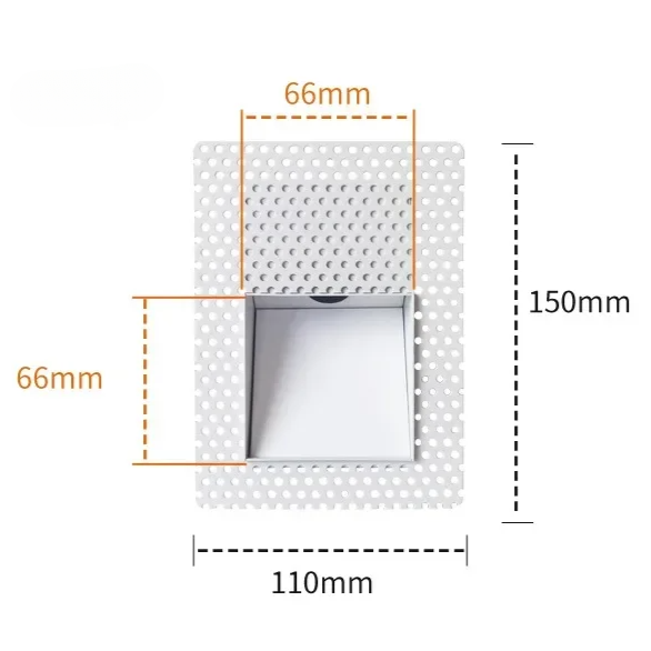 Frameless LED sensor wall light recessed design with motion sensor and soft downward glow