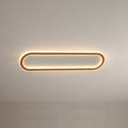 LED ceiling light minimalist elliptical metal acrylic in black, gold, rose gold flush mount