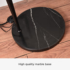 Black metal fishing rod arc floor lamp, modern standing light for living room