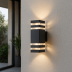 Outdoor Wall Light Aluminium Glass Modern | Weatherproof, E27