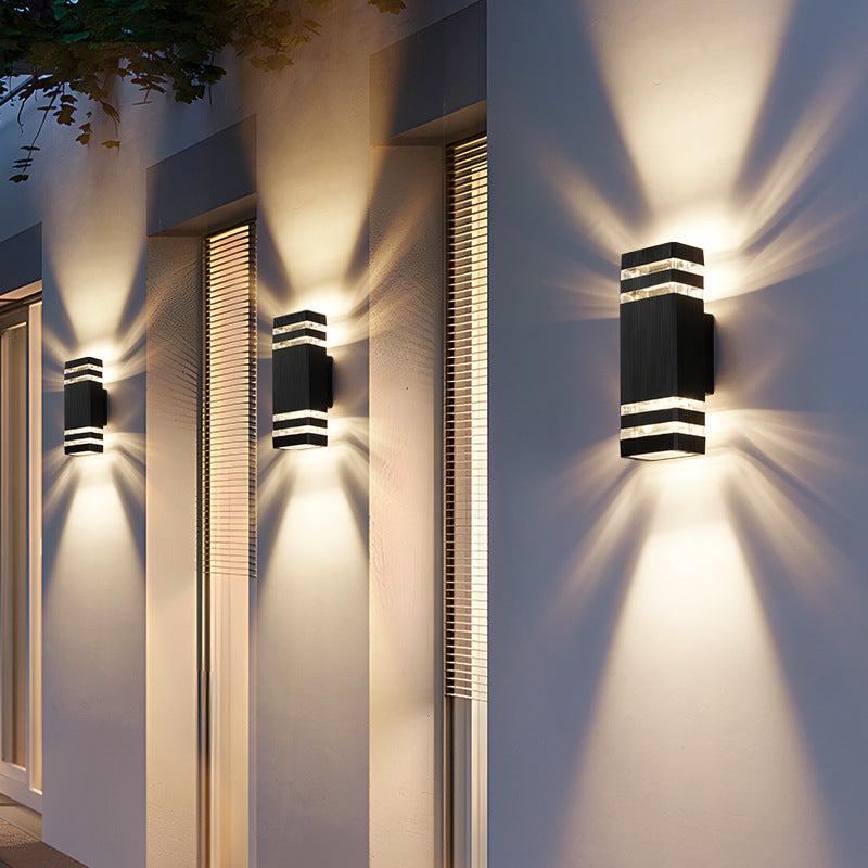 Outdoor Wall Light Aluminium Glass Modern | Weatherproof, E27